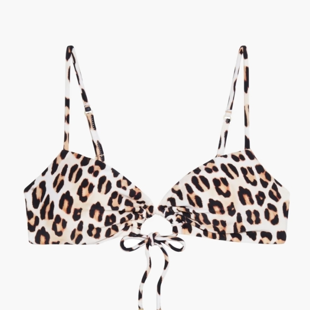 Leopard Print Bikini Top